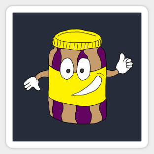 Peanut Butter And Jelly Cartoon Jar 3 Sticker